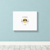 weinend Emoji mit einem glücklichen Gesicht Leinwanddruck (Insitu (Holzboden))