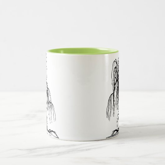 Weinende Weide-Baum Zweifarbige Tasse (Mittel)