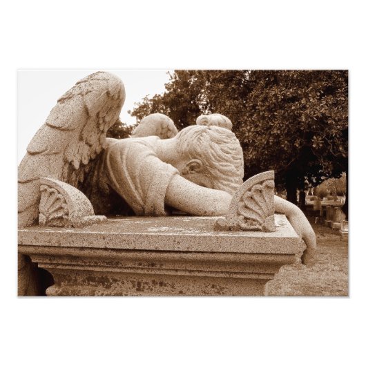 weinender Engel Fotografie sepia (Vorne)