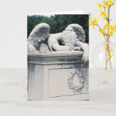 Weinender Engel Karte (Gelbe Blume)