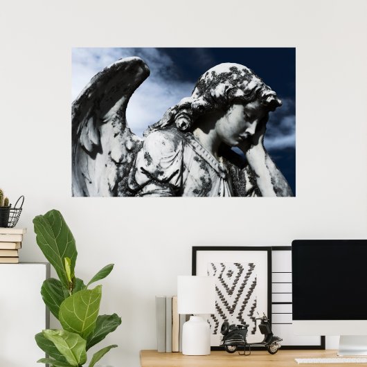 weinender Engel Poster (Heimbüro)