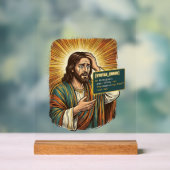 weinender Jesus Syntaxfehler Codierung Programmier Acrylschild (Neutral)