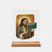 weinender Jesus Syntaxfehler Codierung Programmier Acrylschild (Vorderseite)