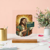 weinender Jesus Syntaxfehler Codierung Programmier Acrylschild (Hochzeit)