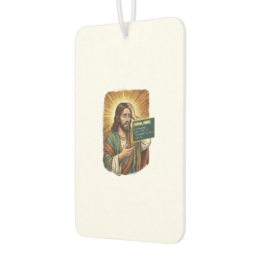 weinender Jesus Syntaxfehler Codierung Programmier Autolufterfrischer (Links)