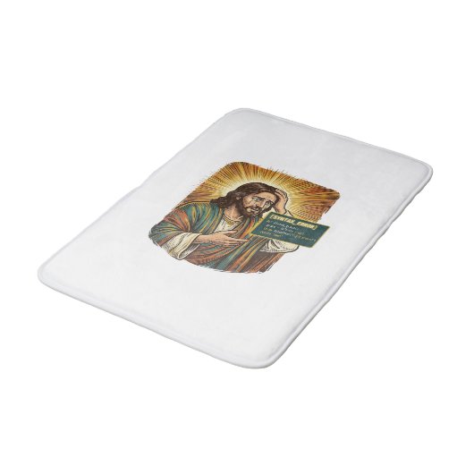 weinender Jesus Syntaxfehler Codierung Programmier Badematte (Schrägansicht)