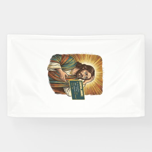 weinender Jesus Syntaxfehler Codierung Programmier Banner (Horizontal)