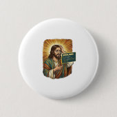 weinender Jesus Syntaxfehler Codierung Programmier Button (Vorderseite)