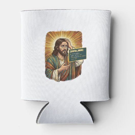 weinender Jesus Syntaxfehler Codierung Programmier Dosenkühler (Vorderseite)