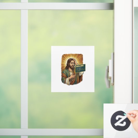 weinender Jesus Syntaxfehler Codierung Programmier Fensteraufkleber (Zuhause)