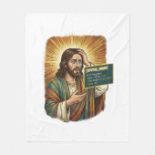 weinender Jesus Syntaxfehler Codierung Programmier Fleecedecke (Vorderseite)