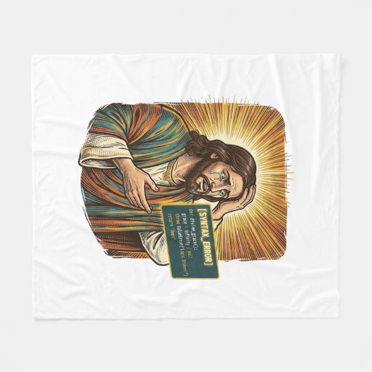 weinender Jesus Syntaxfehler Codierung Programmier Fleecedecke (Vorderseite (Horizontal))