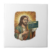 weinender Jesus Syntaxfehler Codierung Programmier Fliese (Vorderseite)