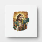 weinender Jesus Syntaxfehler Codierung Programmier Fotoplatte (Vorderseite)