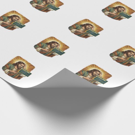 weinender Jesus Syntaxfehler Codierung Programmier Geschenkpapier (Ecke)