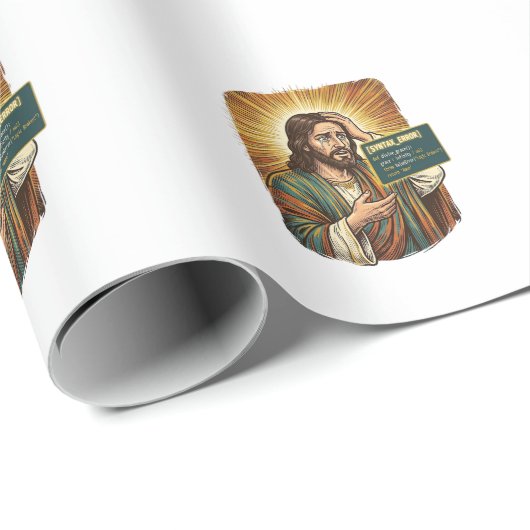 weinender Jesus Syntaxfehler Codierung Programmier Geschenkpapier (Rolleneckpunkt)