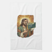 weinender Jesus Syntaxfehler Codierung Programmier Geschirrtuch (Vertikal)