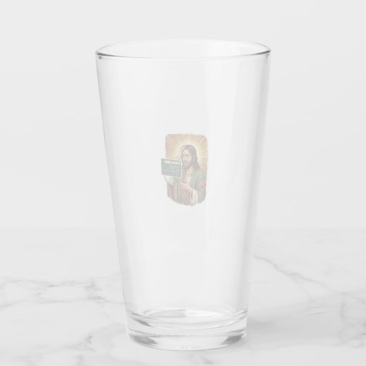 weinender Jesus Syntaxfehler Codierung Programmier Glas (Rückseite)