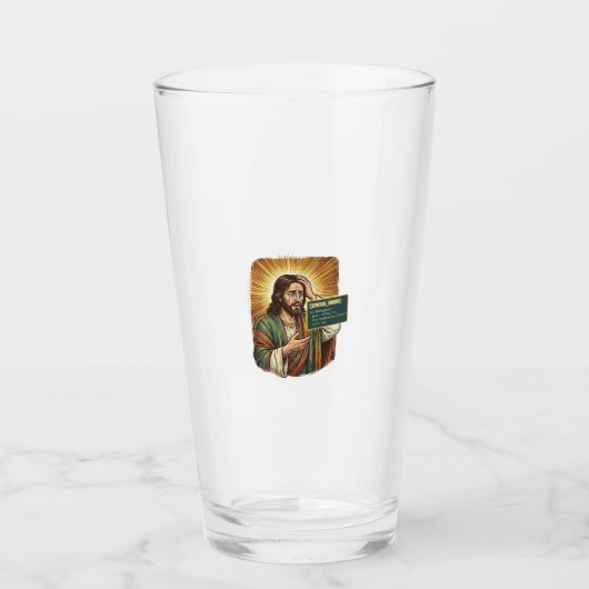 weinender Jesus Syntaxfehler Codierung Programmier Glas (Vorderseite)