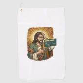 weinender Jesus Syntaxfehler Codierung Programmier Golfhandtuch (Vorderseite)