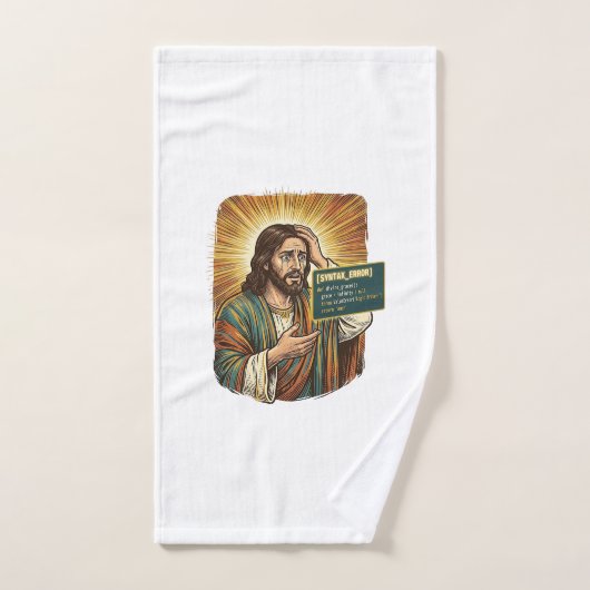 weinender Jesus Syntaxfehler Codierung Programmier Handtuch (Handtuch)