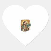 weinender Jesus Syntaxfehler Codierung Programmier Herz-Aufkleber (Vorderseite)