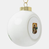 weinender Jesus Syntaxfehler Codierung Programmier Keramik Kugel-Ornament (Links)