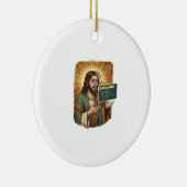 weinender Jesus Syntaxfehler Codierung Programmier Keramik Ornament (Rechts)