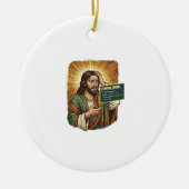 weinender Jesus Syntaxfehler Codierung Programmier Keramik Ornament (Vorne)