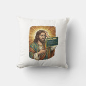 weinender Jesus Syntaxfehler Codierung Programmier Kissen (Vorderseite)