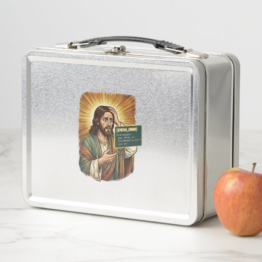 weinender Jesus Syntaxfehler Codierung Programmier Metall Brotdose (Beispiel)