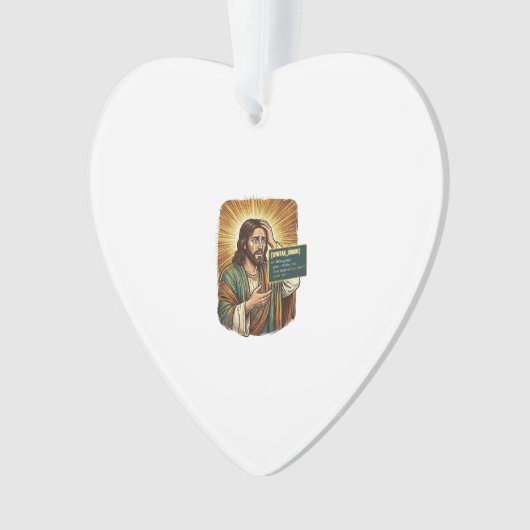 weinender Jesus Syntaxfehler Codierung Programmier Ornament (Vorderseite)