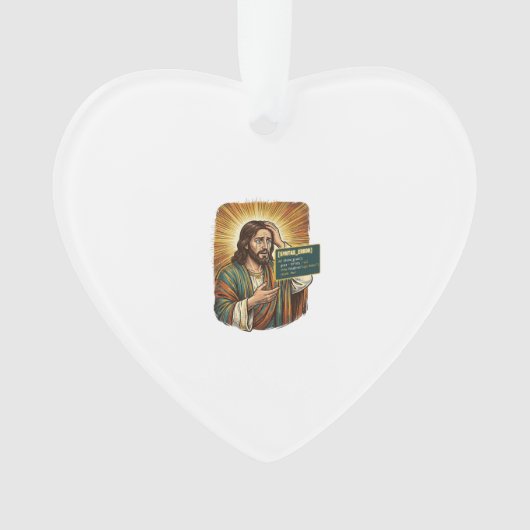 weinender Jesus Syntaxfehler Codierung Programmier Ornament (Vorderseite)