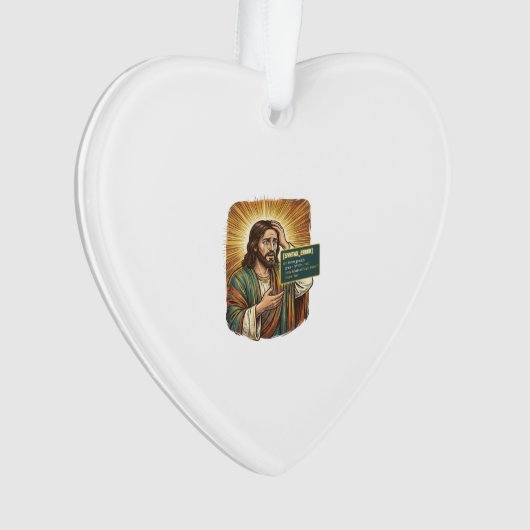 weinender Jesus Syntaxfehler Codierung Programmier Ornament (Vorderseite)
