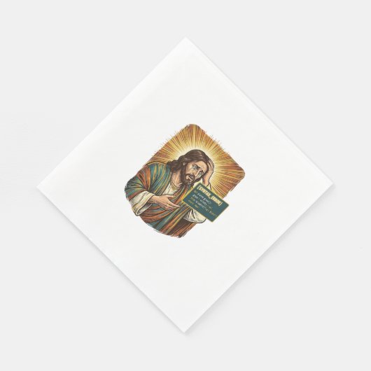 weinender Jesus Syntaxfehler Codierung Programmier Serviette (Ecke)