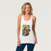 weinender Jesus Syntaxfehler Codierung Programmier Tank Top (Vorderseite Vollansicht)