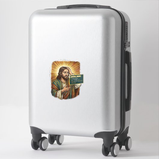 weinender Jesus Syntaxfehler Codierungsprogrammier Aufkleber (Koffer)
