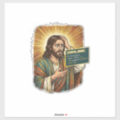 weinender Jesus Syntaxfehler Codierungsprogrammier Aufkleber (Blatt)