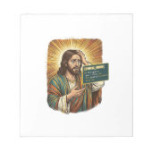 weinender Jesus Syntaxfehler Codierungsprogrammier Notizblock (Vorderseite)