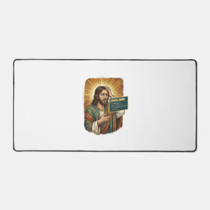 weinender Jesus Syntaxfehler Codierungsprogrammier Schreibtischunterlage