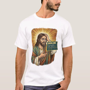 weinender Jesus Syntaxfehler Codierungsprogrammier T-Shirt
