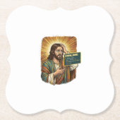 weinender Jesus Syntaxfehler Codierungsprogrammier Untersetzer (Vorderseite)