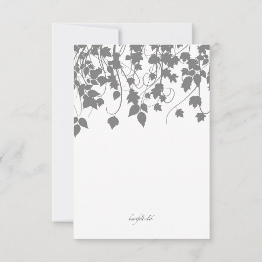 Weinender Rebe-Trauerfall danken Ihnen zu Dankeskarte (Rückseite)