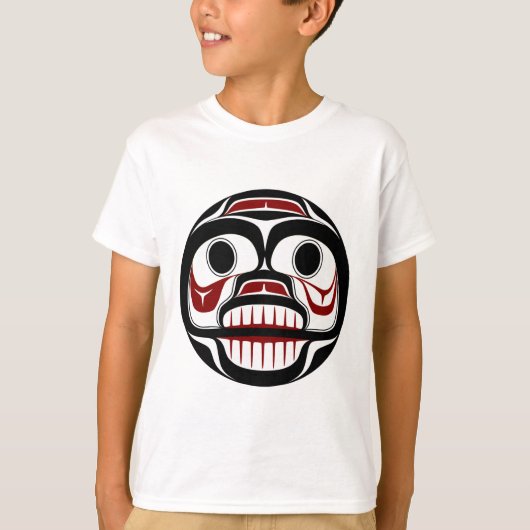 Weinender Schädel Nordwestpazifikküste Haida T-Shirt (Vorderseite)