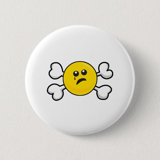 weinender Totenkopf Button (Vorderseite)