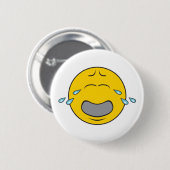 Weinendes Gesicht Button (Vorne & Hinten)