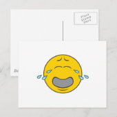 Weinendes Gesicht Postkarte (Vorne/Hinten)