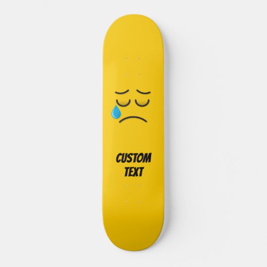 Weinendes Gesicht Skateboard (Vorderseite)