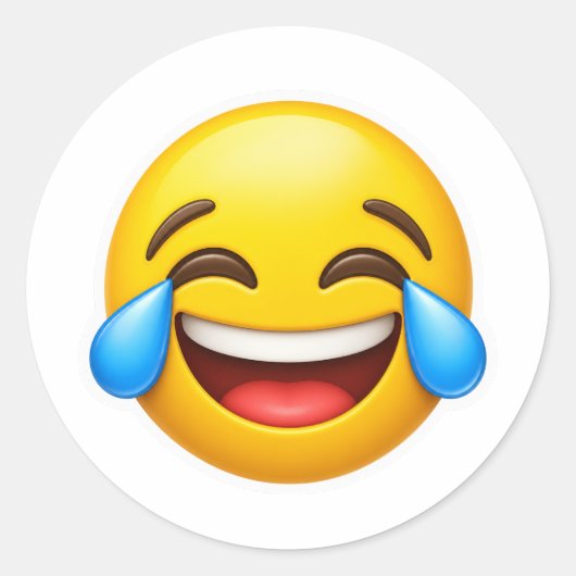 Weinendes Lachen Emoji Meme Aufkleber (Vorderseite)