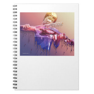 Weinendes Violinennotizbuch Notizblock